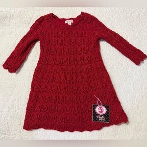 Cat & Jack Red Knit Kids Dress